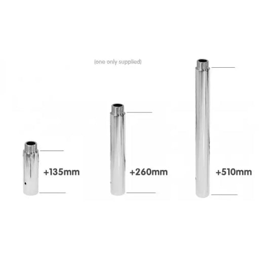 Static Dance Pole Chrome Plated Steel Extensions