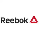 Reebok logo featuring black text and a red triangular delta symbol.