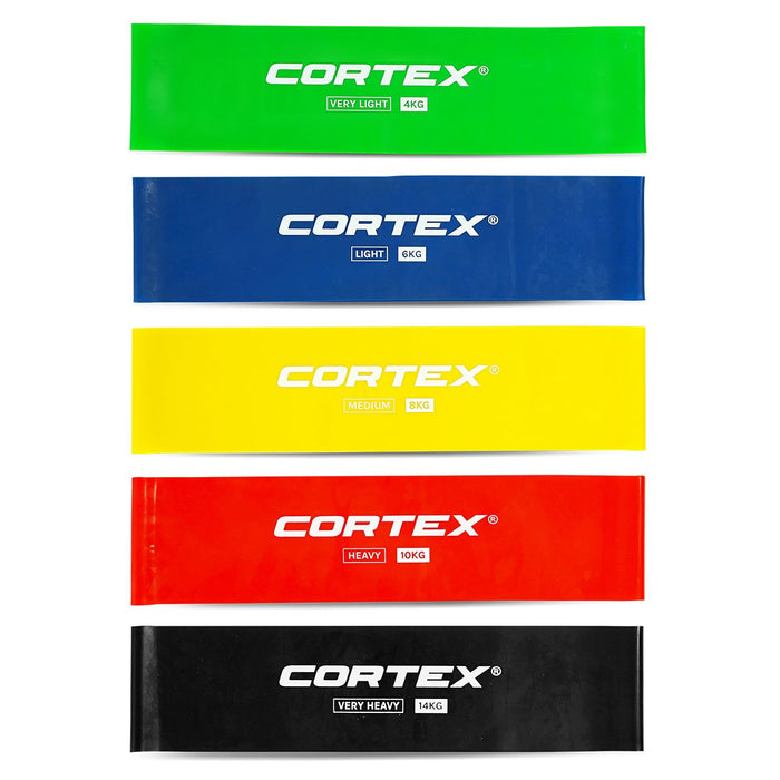 5 Pack Resistance Bands in white background