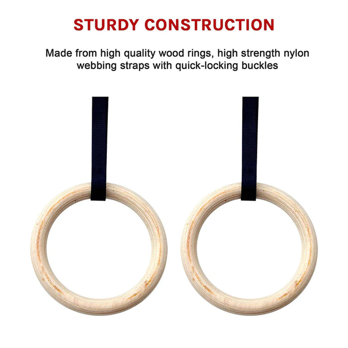 Randy & Travis Machinery Wooden Olympic Gymnastic Rings