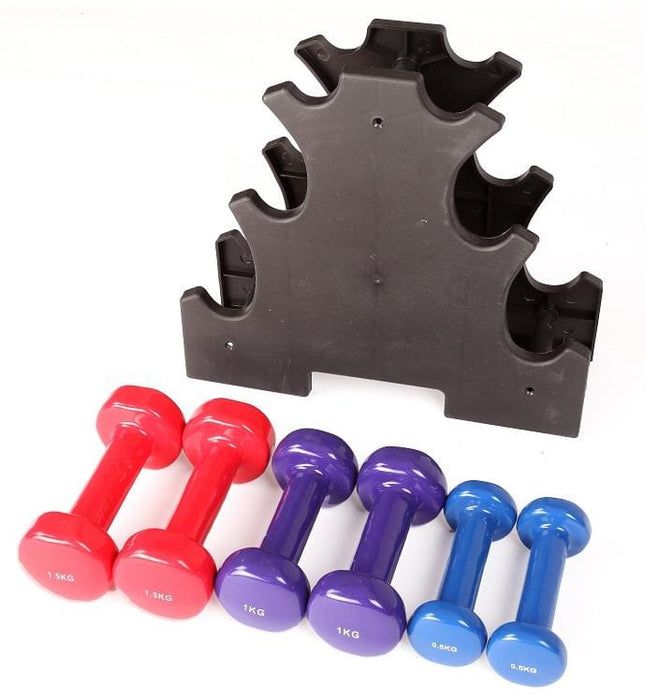 Dummbell Set 6 Piece - Includes Rack  $55.00 AUD Fitness At Home Afterpay Zip