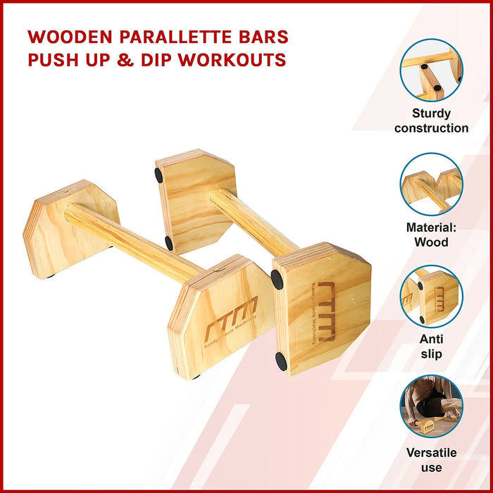 Randy & Travis Machinery Wooden Parallette Bars