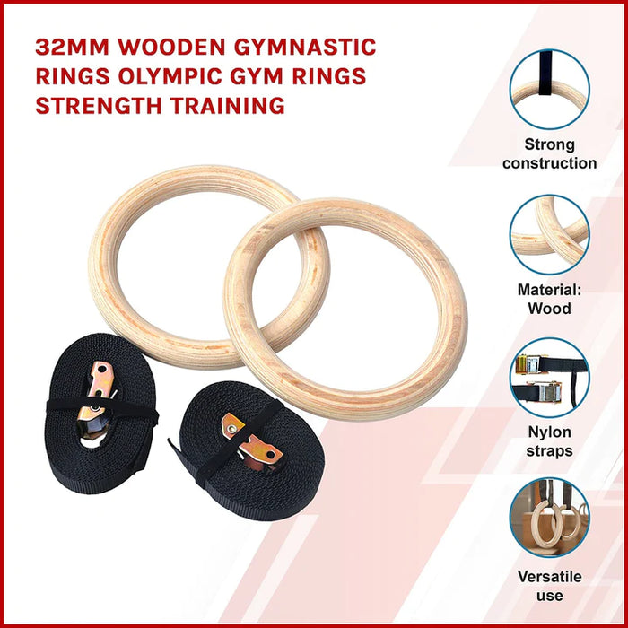 Randy & Travis Machinery Wooden Olympic Gymnastic Rings