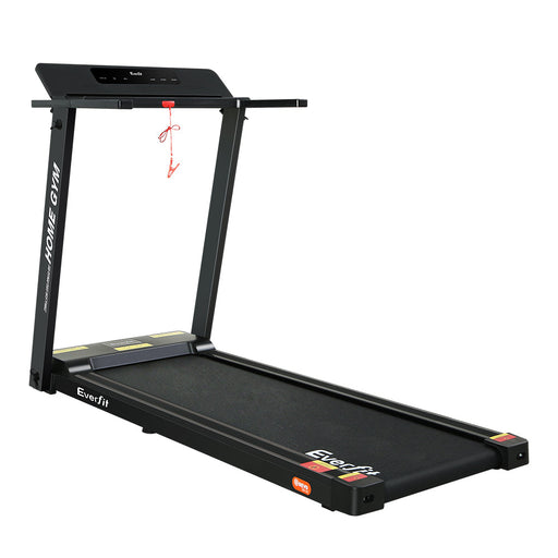 Foldable Electric Treadmill black white background