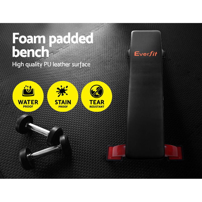 Fitness Flat Bench Weight Press Gym Home Strength Training Exercise Waterproof Padding Fitness At Home Afterpay Zip Online Store Buy Melbourne Sydney 