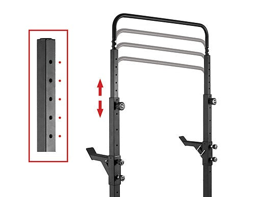 Gym Rack and Chin Up Bar features