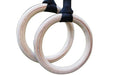 Birch Wood Gymnastic Rings in white background