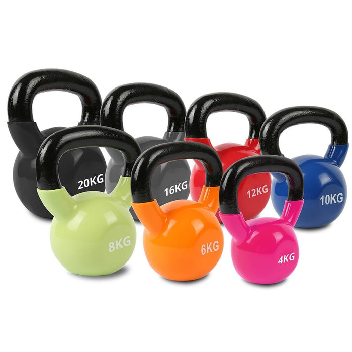 Kettlebell Set 4kg to 20kg Vinyl Afterpay Buy Now Australia Fitness at home