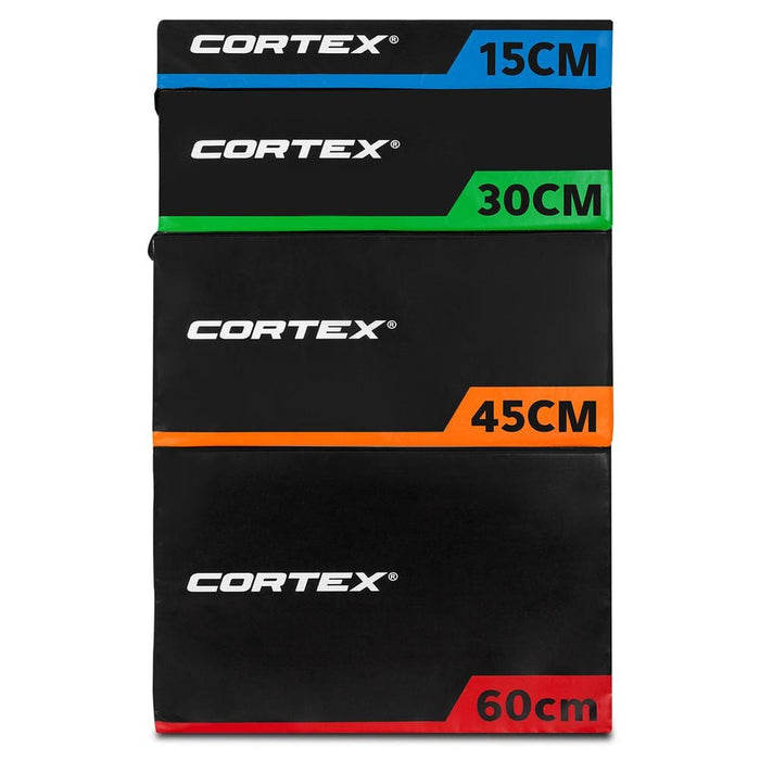 CORTEX Soft Plyo Set Stacking of 4 Box Stack Jump Plyo Box Fitness At Home Australia Afterpay Zip 