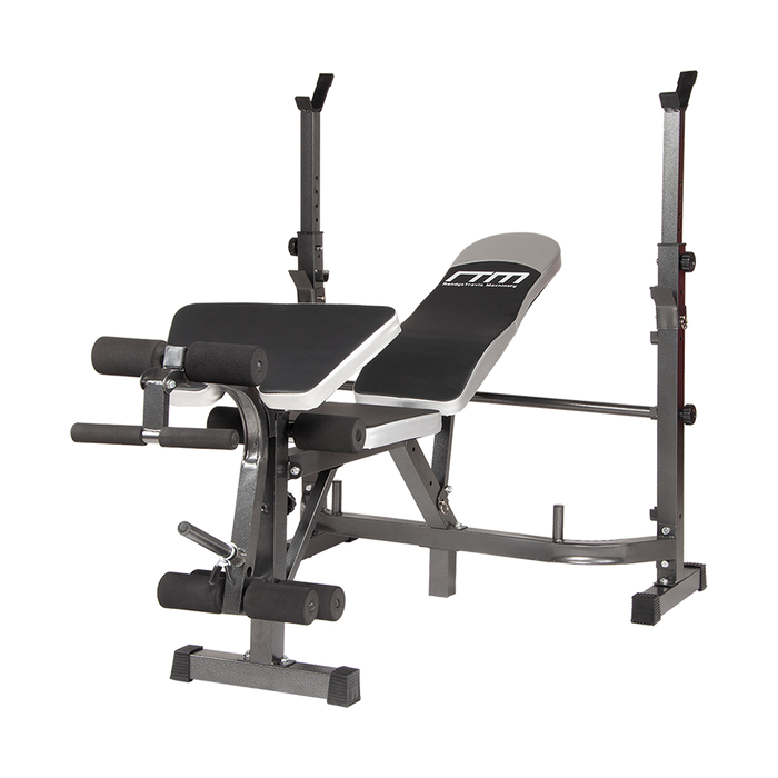 Multi Station Home Gym Weight Bench Press Leg Equipment Set Fitness Exercise white background