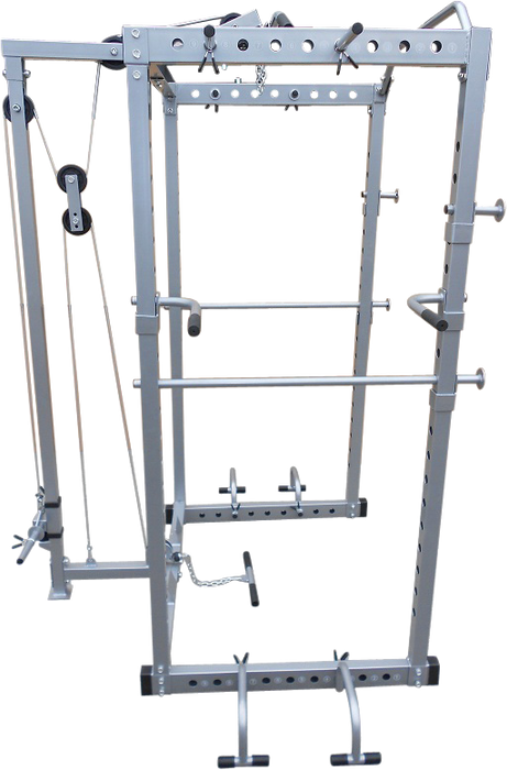 Power Rack Squat Cage Stands with Lat Pulldown For Home Gym