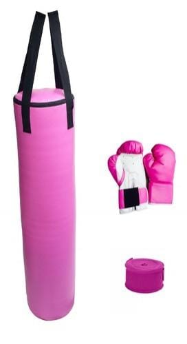 Red Heavy Bag Kit Punching Boxing Bag Gloves Hand Wraps - 70LB Free Shipping Fitness At Home Australia Afterpay Zip 