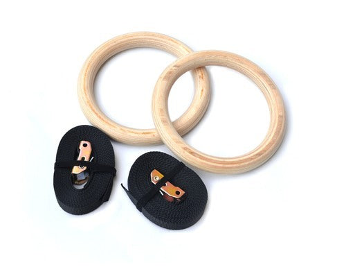 Wooden Gymnastic Rings Olympic Gym Rings Strength Training 32mm Fitness At Home Afterpay Online Store Buy Melbourne Sydney